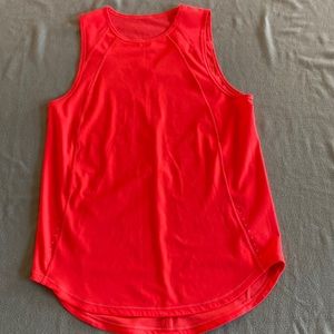 Lululemon sculpt tank, size 6, flare (bright coral) color